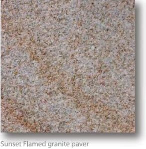 Sunset Flamed Granite Pavers