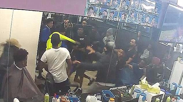 In June, a man was struck in the head with a tomahawk during a barber shop brawl in Footscray