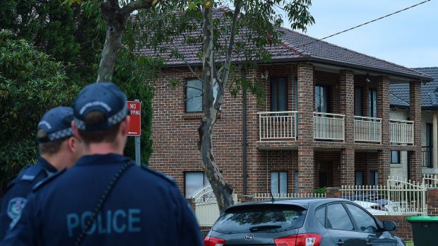 Police at the scene of a fatal stabbing in South Granville.
