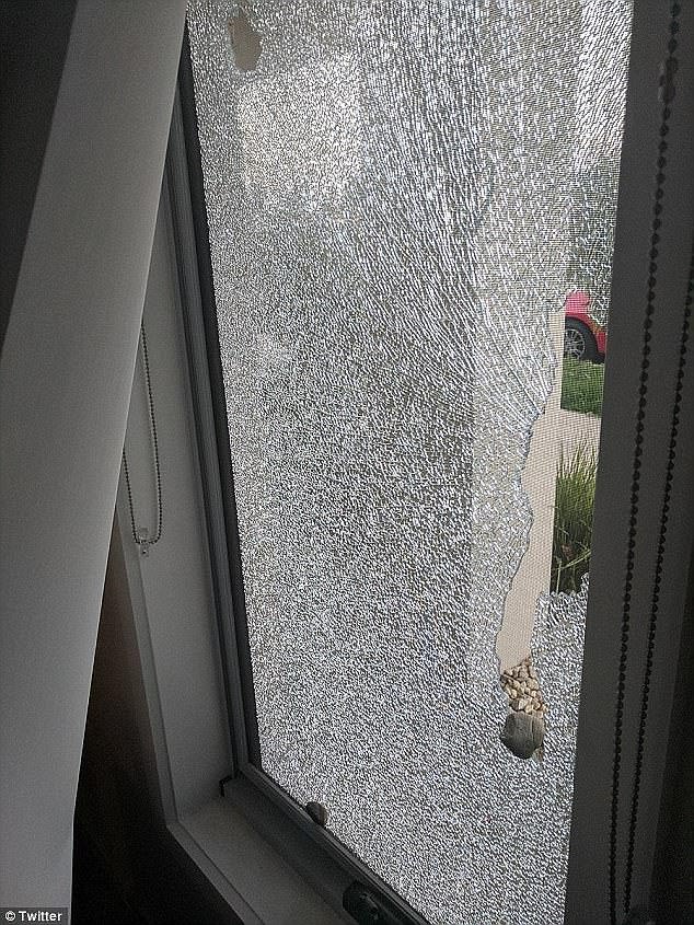 Youths of South Sudanese appearance also smashed windows at this house in Werribee