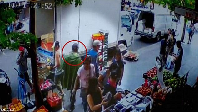 CCTV footage captured the moment a man wearing high-vis fired four shots into Mr Ledinh