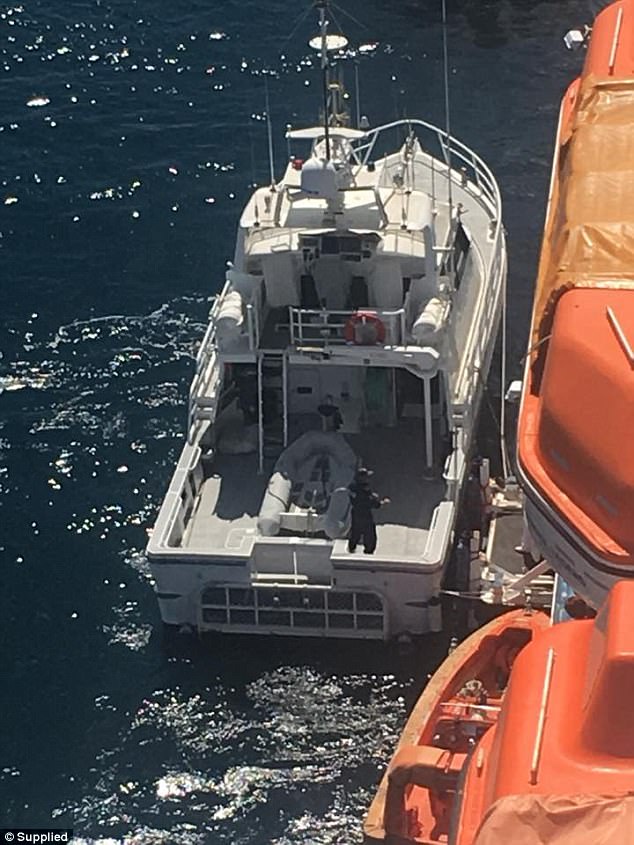 The cruise ship made an unexpected stop in Eden, New South Wales to remove the offending passengers