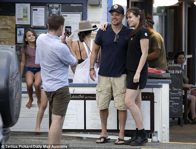 Familiar face: The Good Will Hunting star has become something of a regular fixture in Byron