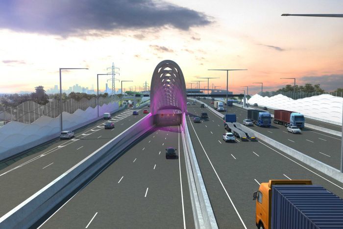 An artist's impression of the entry to the proposed West Gate Tunnel project in Melbourne.