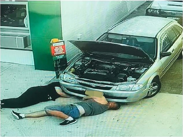 The 36-year-old married father-of-one spent almost two hours helping the teenager get her car back on the road, with CCTV capturing the entire ordeal