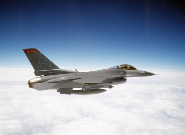 美国一架F-16战斗机。（图片来源：美国空军）