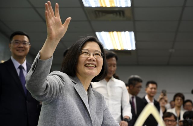 台灣總統蔡英文（圖片來源： SAM YEH/AFP/Getty Images）