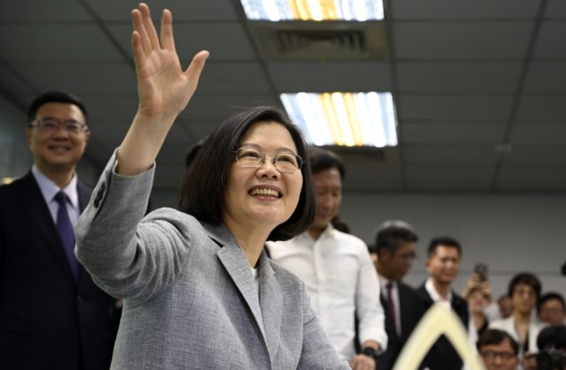 台湾总统蔡英文(图片来源: SAM YEH/AFP/Getty Images)