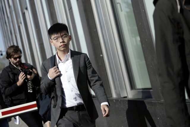 香港众志秘书长黄之锋近日访问德国寻求支持香港民主运动(图片来源: Carsten Koall/Getty Images)