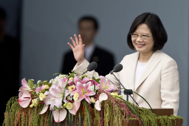 台湾总统蔡英文在总统大选的民调支持度种领先（图片来源：Ashley Pon/Getty Images）