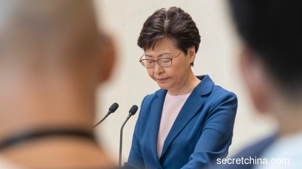 香港特首林郑月娥表明逃犯条例草案已寿终正寝。（图片来源-周秀文-看中国摄影）