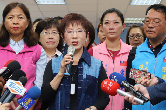 洪秀柱發表敗選感言（圖片來源：中央社）