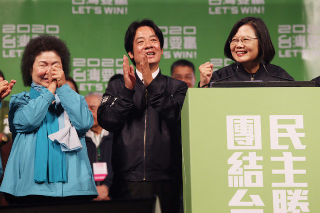 蔡英文發表勝選感言（圖片來源：中央社）