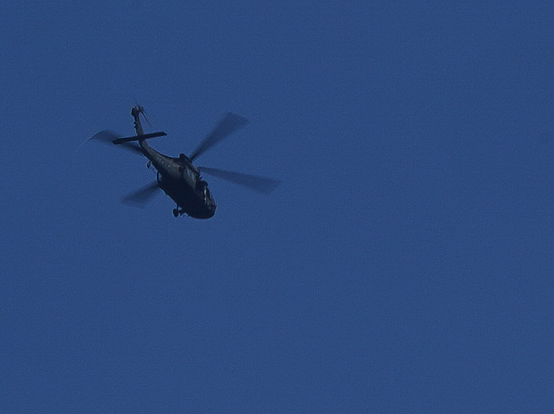 搜救直升机已飞至乌来（图片来源：中央社）
