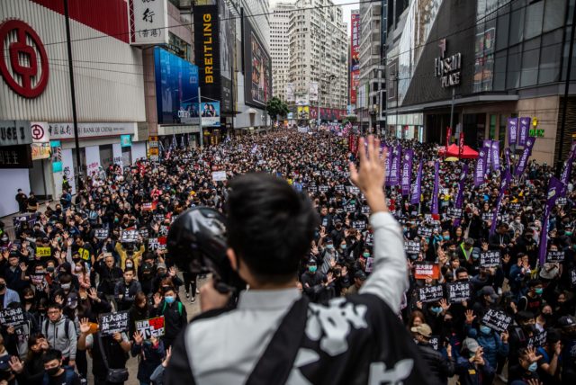 反送中運動進入2020仍然持續（圖片來源：ISAAC LAWRENCE/AFP via Getty Images)