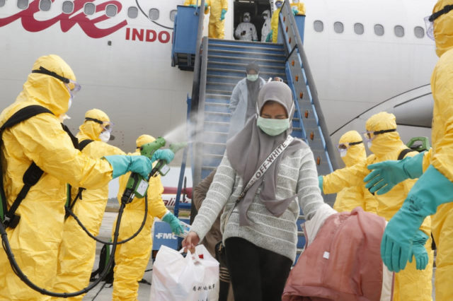印尼撤侨专机已经从武汉回国（图片来源：印尼外交部/中央社）