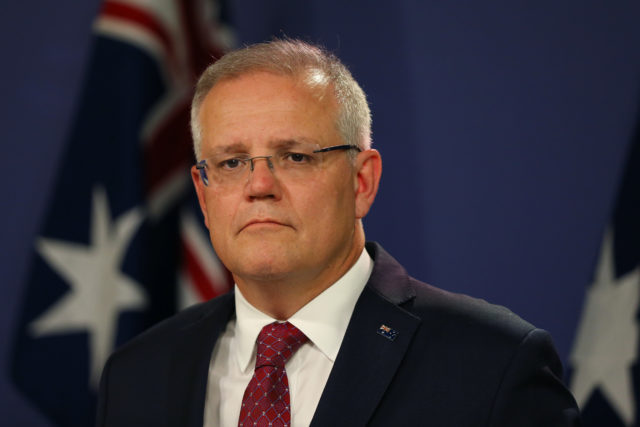 澳洲總理莫里森堅持對疫情的起源進行獨立調查。 （圖片來源： Don Arnold/Getty Images）