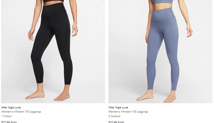 Nike瑜伽系列也有促銷