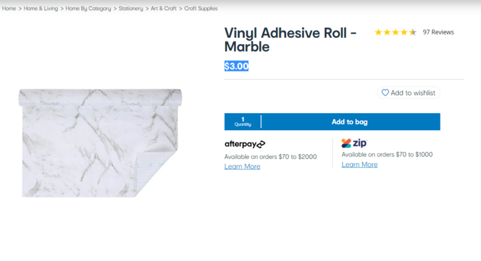 大理石贴纸（Vinyl Adhesive Roll - Marble）