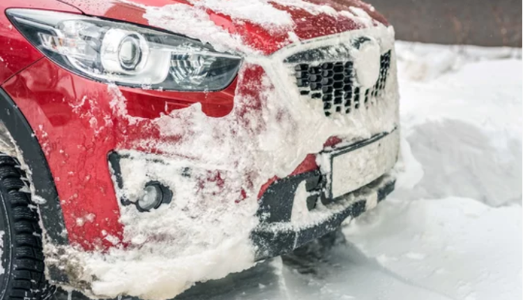 冬季，洗车，汽车，下雪