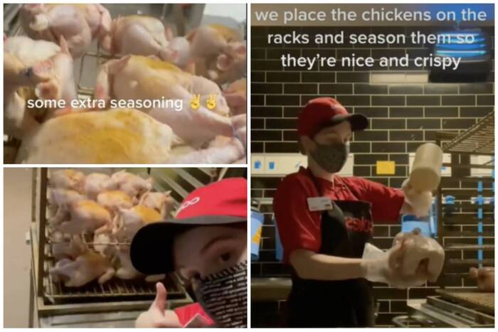 澳洲Coles超市員工日前透露了熱門美食烤雞的製作過程