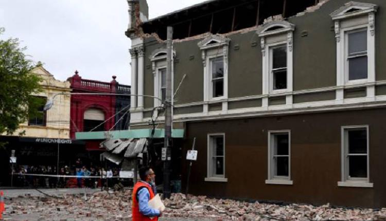 建筑物损坏，墨尔本地震