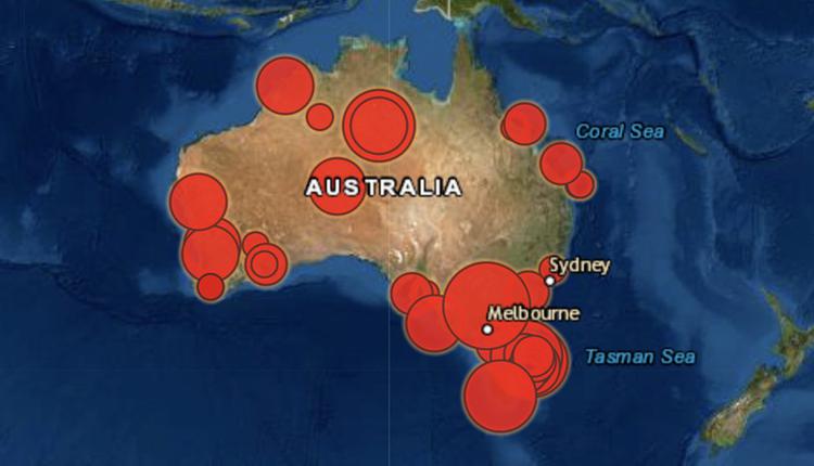 澳洲地震发生地点