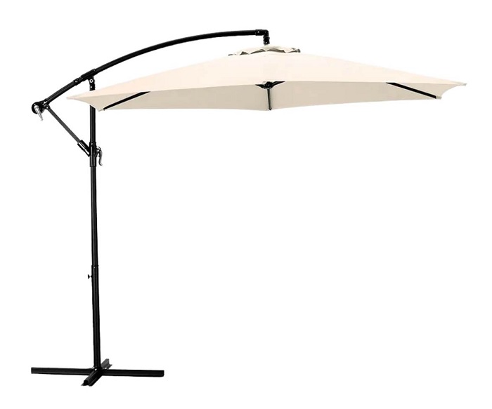 Shangri-La beige cantilever outdoor umbrella