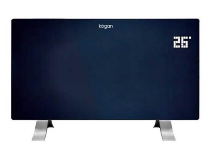 Kogan的 SmarterHome 2400W黑色玻璃攜帶型電面板加熱器